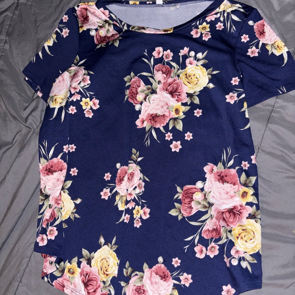 Floral Navy Women's Top